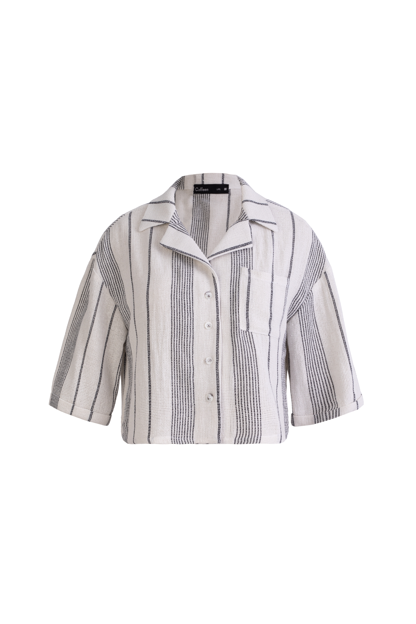 شومیز کراپ لنین - 3121 | برند پوشاک زنانه کالین | فروشگاه آنلاین خرید لباس،کیف و کفش شومیز کراپ لنین - 3121