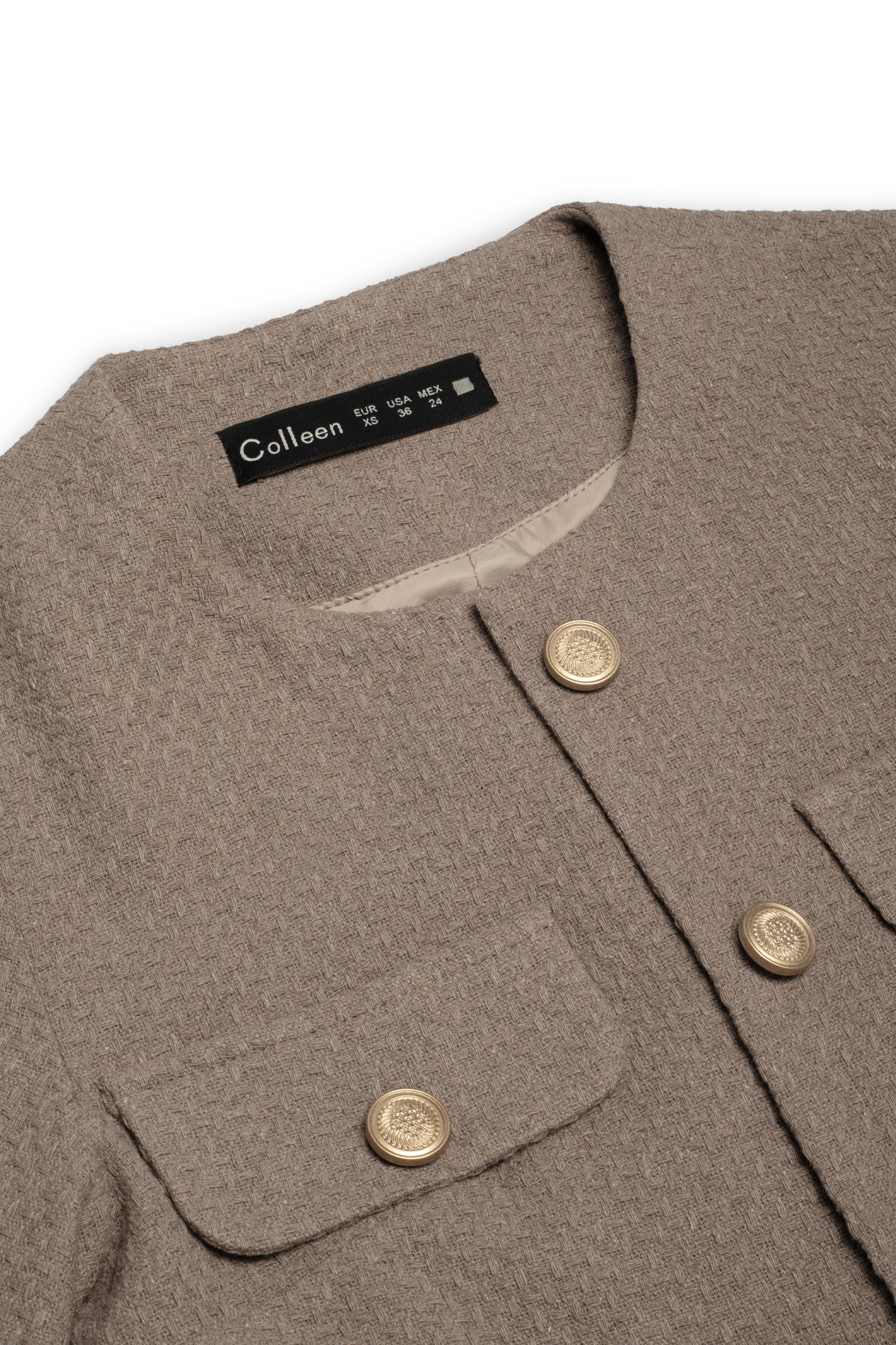 کت کراپ کوک دوزی - 2118 | برند پوشاک زنانه کالین | فروشگاه آنلاین خرید لباس،کیف و کفش کت کراپ کوک دوزی - 2118 - Image 8