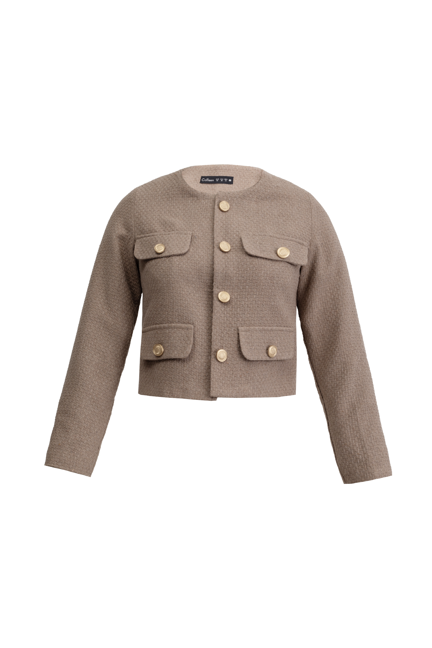 کت کراپ کوک دوزی - 2118 | برند پوشاک زنانه کالین | فروشگاه آنلاین خرید لباس،کیف و کفش کت کراپ کوک دوزی - 2118 - Image 2