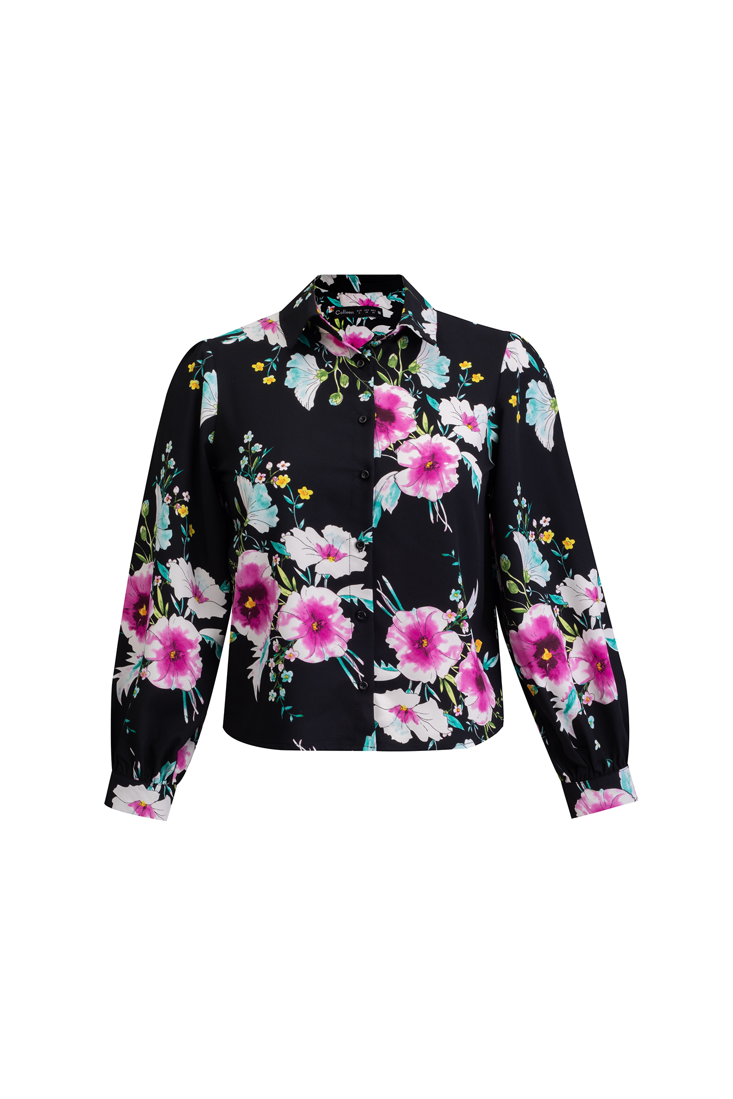 شومیز کرپ گلدار - 3148 - Image 2