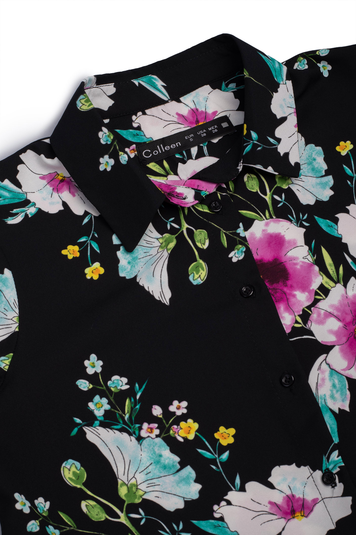 شومیز کرپ گلدار - 3148 - Image 3